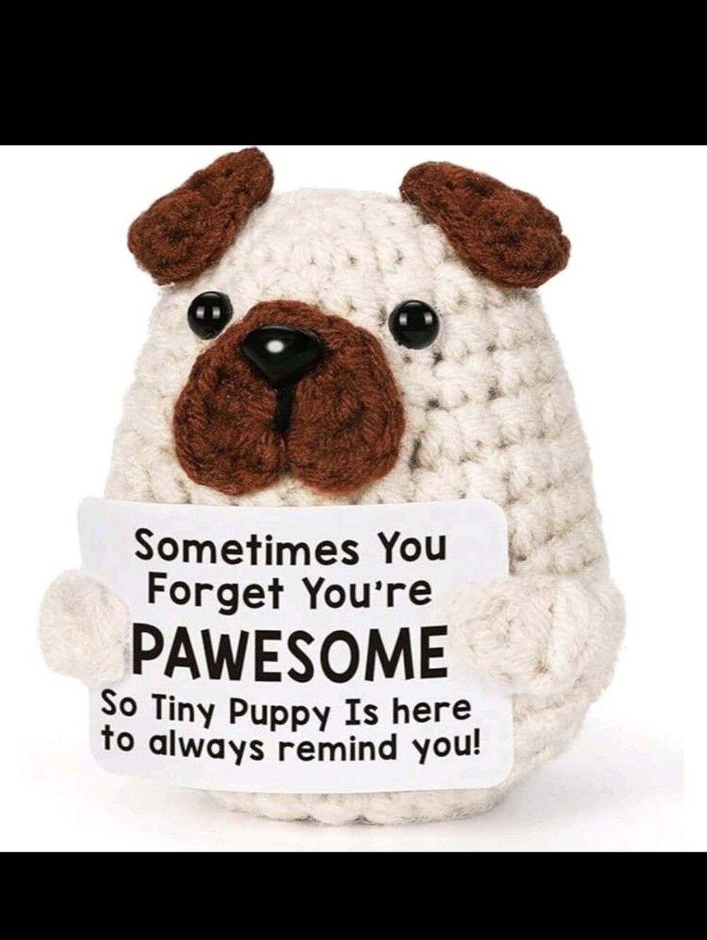 Positive Crochet Puppy Encouragement NEW
